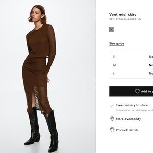 Brown lightweight top and skirt